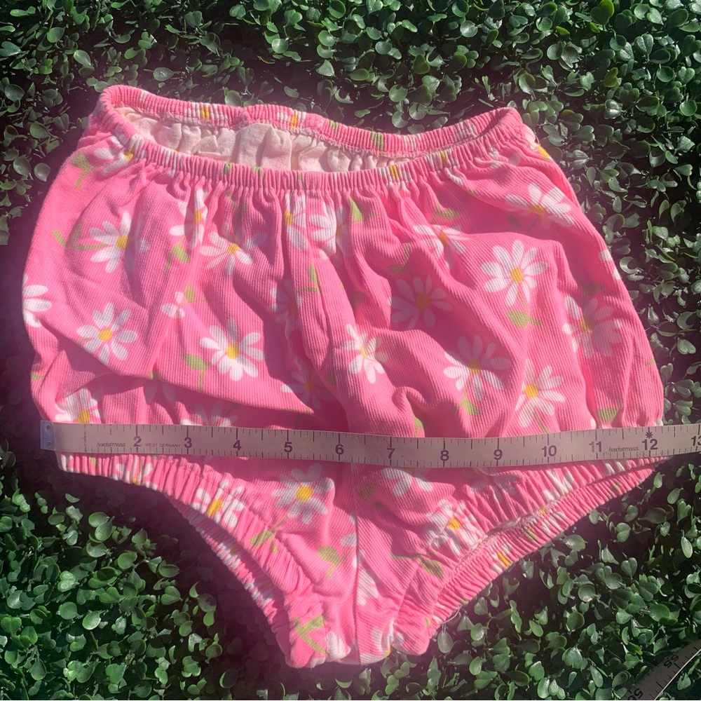 SOLD vintage 60s 70s nice quality cotton bright pink & floral bloomer short - Picture 5 of 7